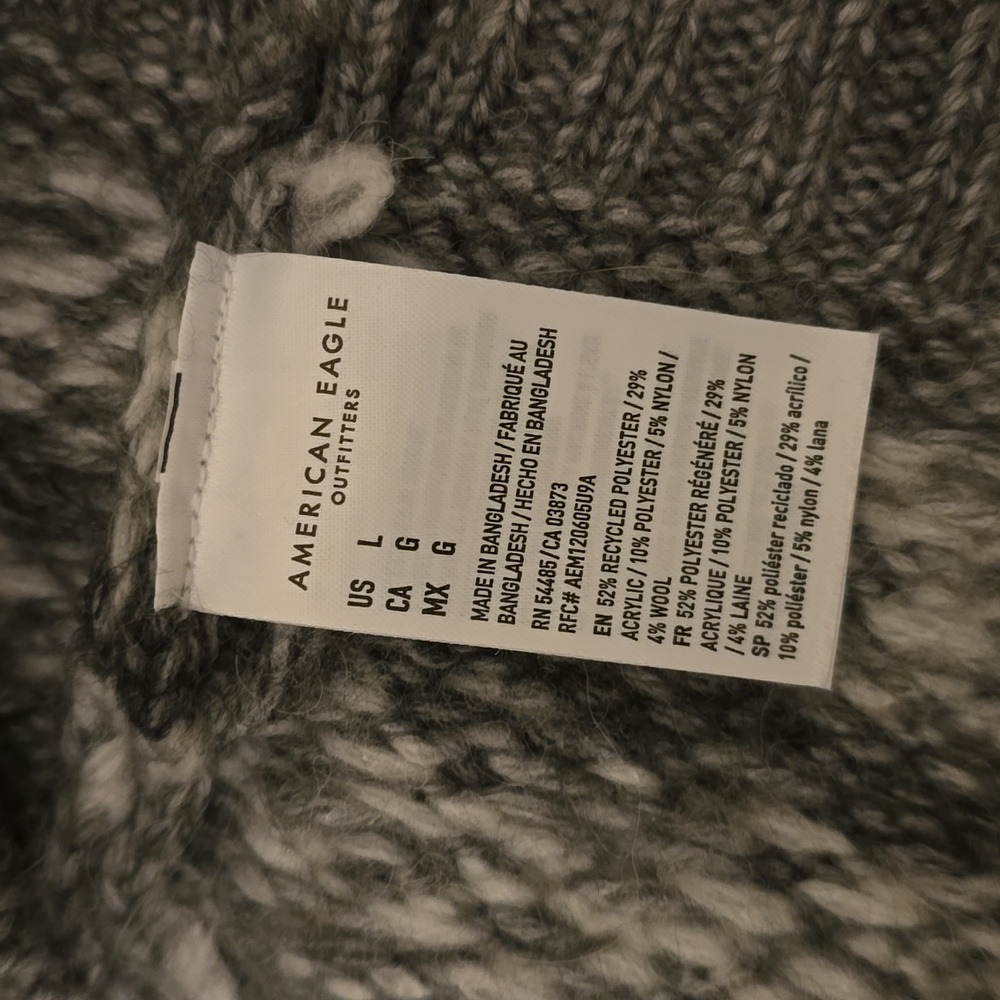 Oversized Fair Isle Open Cardigan - Picture 9 of 9